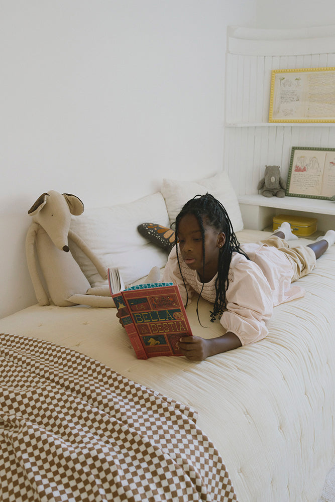 COUVERTURE TRICOTÉE TILES TOFFEE