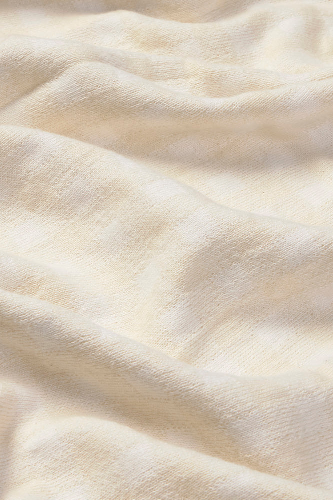 COPERTA LAVORATA A MAGLIA VICHY IVORY