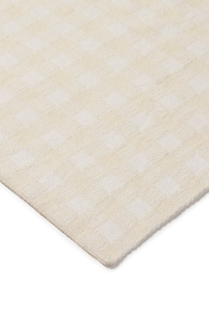 COPERTA LAVORATA A MAGLIA VICHY IVORY