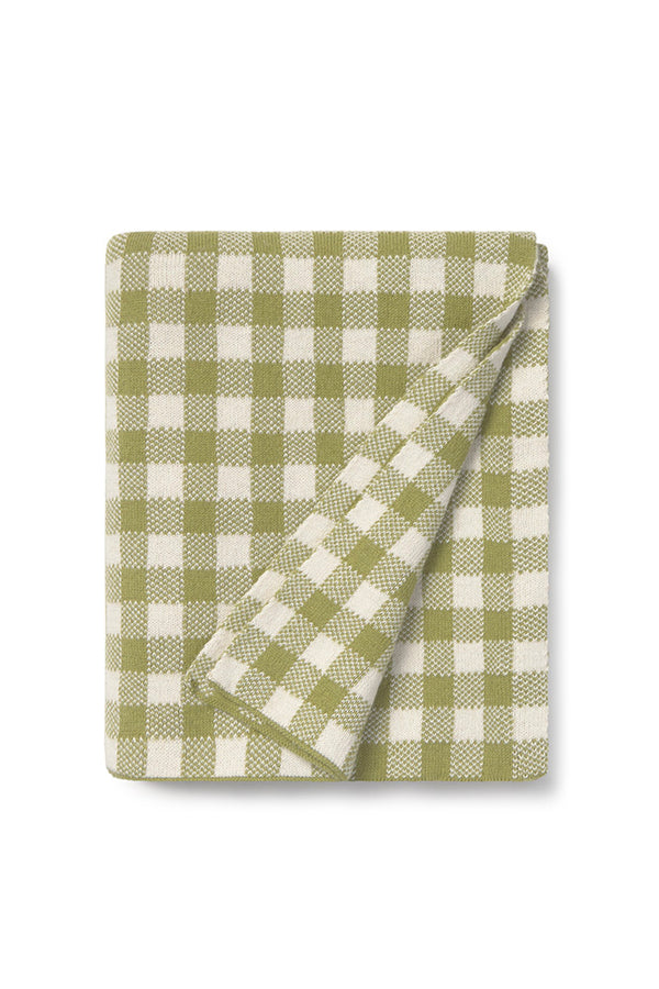 KNITTED BLANKET VICHY MATCHA