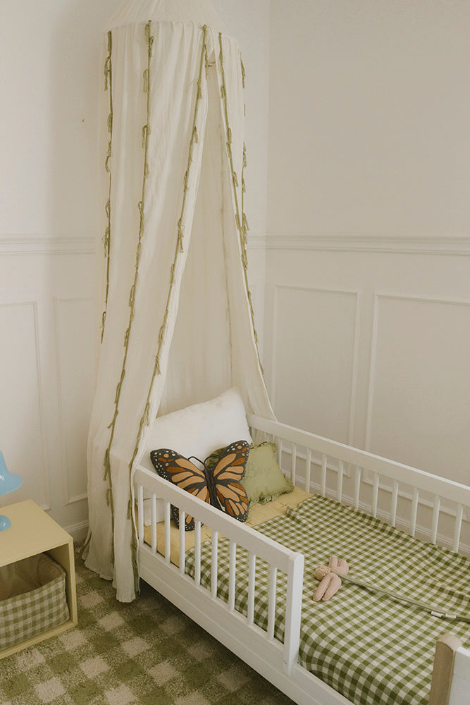 KNITTED BLANKET VICHY MATCHA