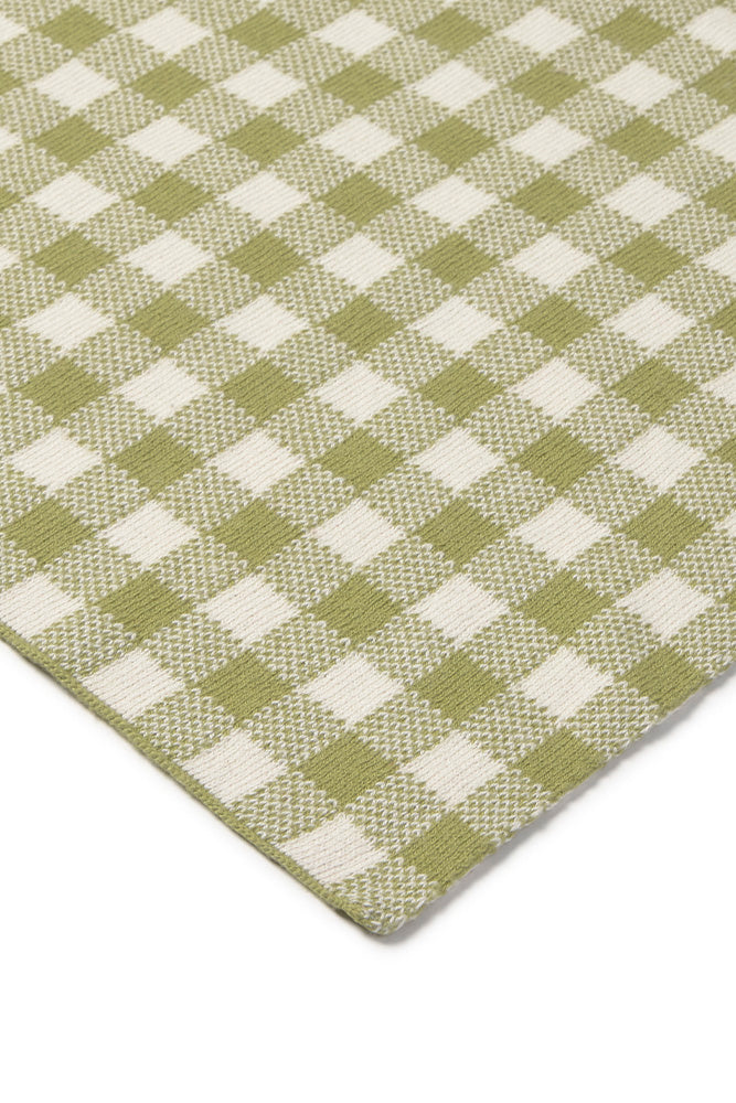 KNITTED BLANKET VICHY MATCHA