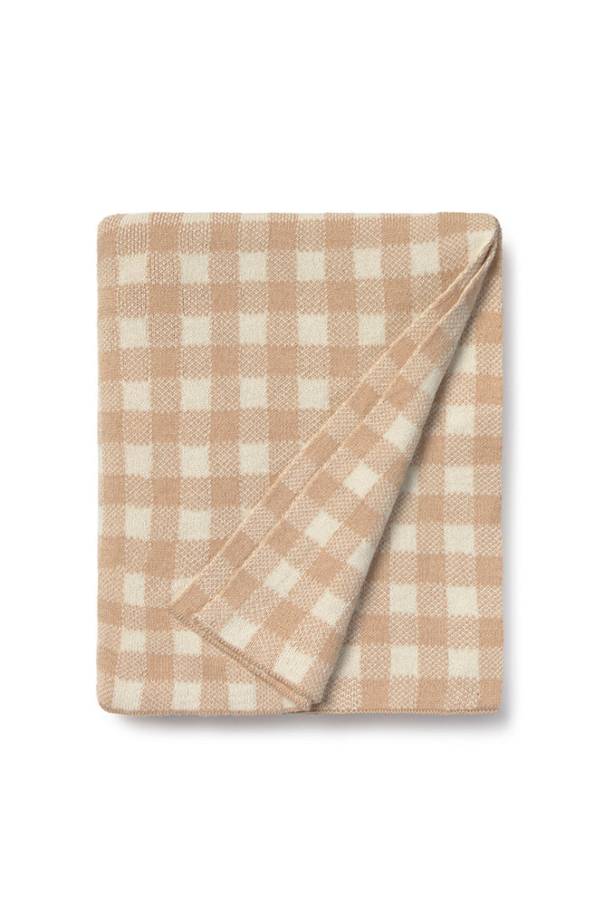 KNITTED BLANKET VICHY ROSE