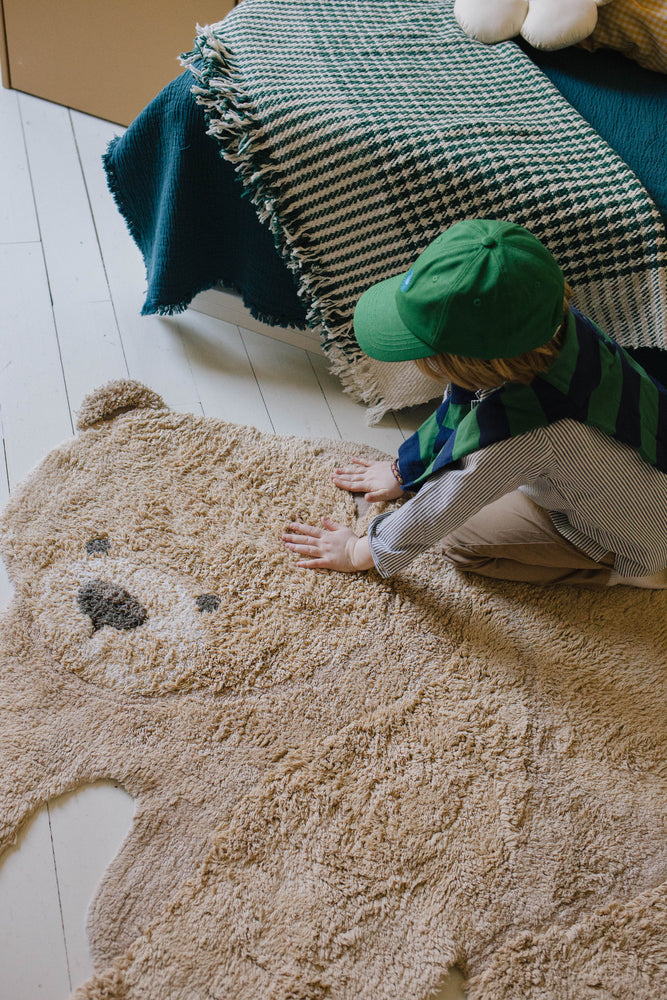TAPIS LAVABLE EN COTON ANIMAL BEAR