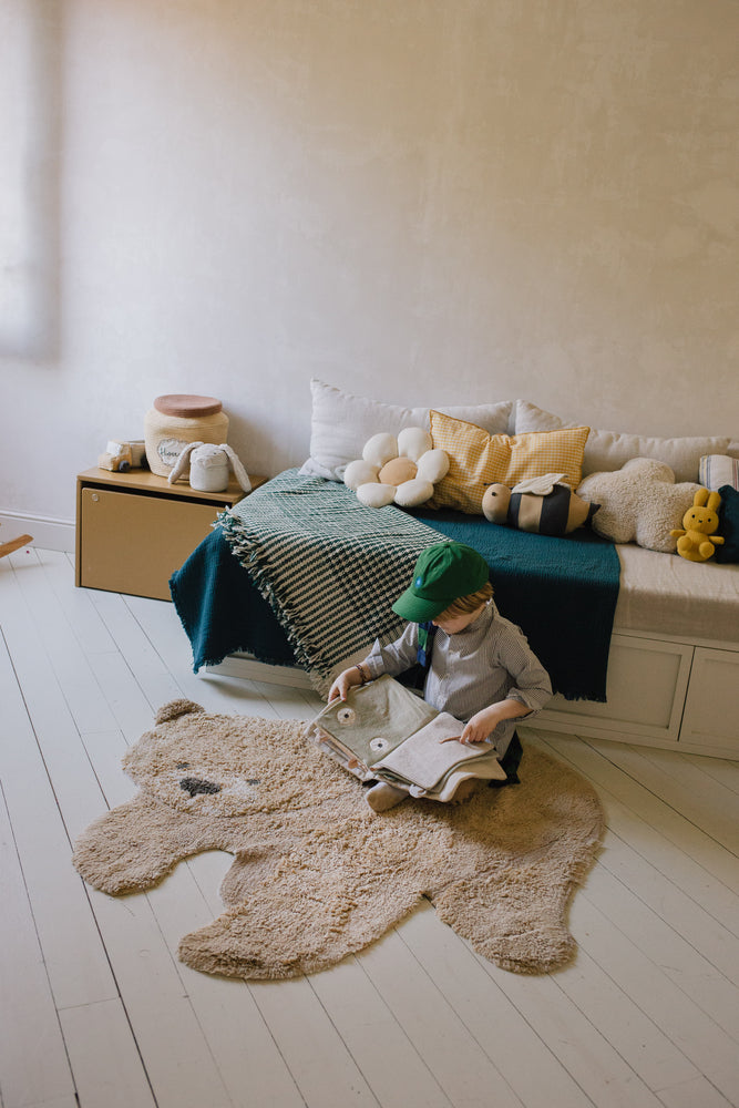 TAPIS LAVABLE EN COTON ANIMAL BEAR