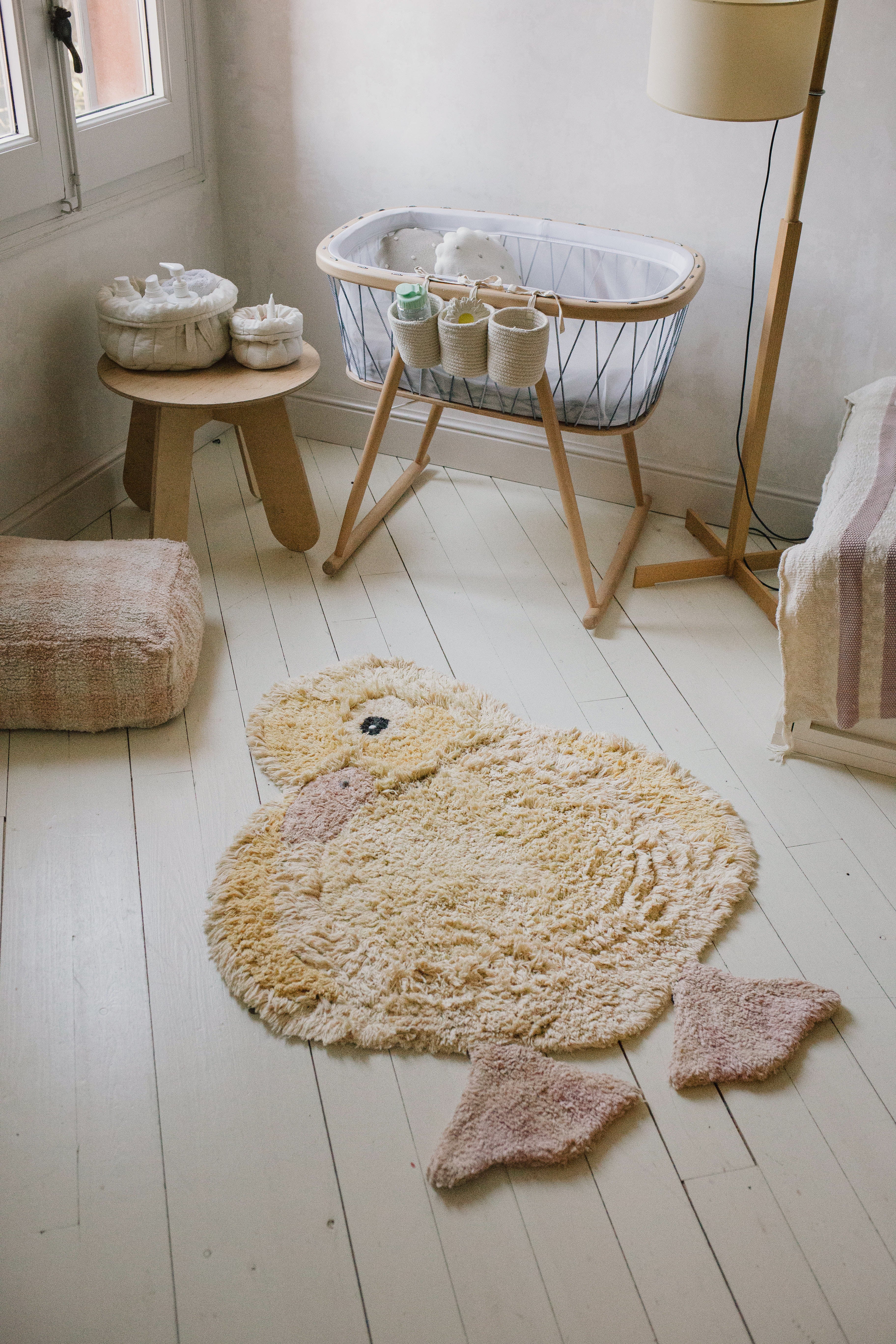 wondou　DUCK FACE RUG LARGE What the Duck Tufted Rug, Funny Handmade Cartoon Duck Carpet