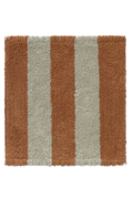 Swatch Washable Rug Cabana Lines Cotton Blue Sage And Toffe