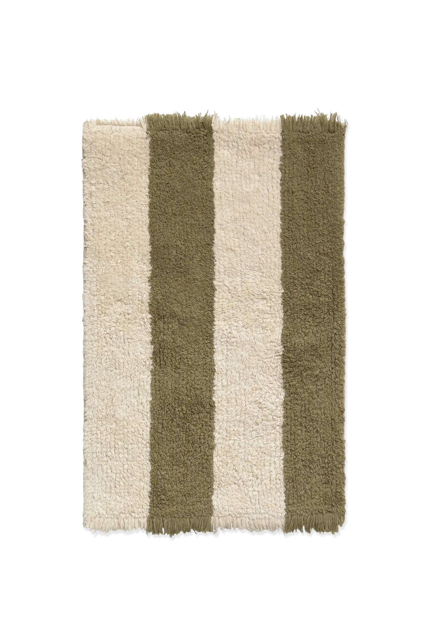 Swatch Washable Rug Cabana Lines Cotton Natural And Kaki