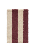 Swatch Washable Rug Cabana Lines Cotton Natural And Marsala
