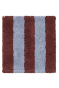 Swatch Washable Rug Cabana Lines Cotton Marsala And Anil