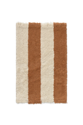 Swatch Washable Rug Cabana Lines Cotton Natural And Ochre