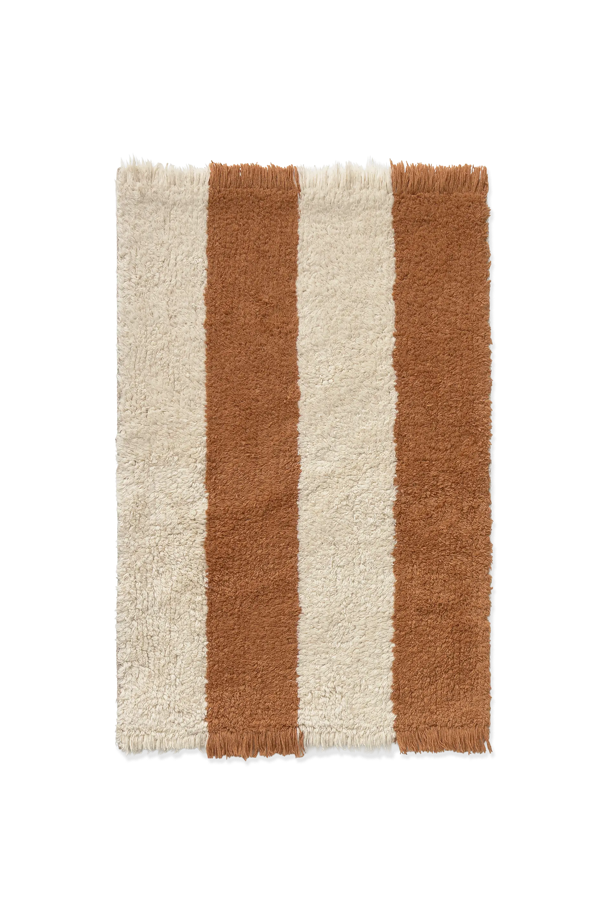 Swatch Washable Rug Cabana Lines Cotton Natural And Ochre
