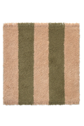 Swatch Washable Rug Cabana Lines Cotton Rose And Kaki