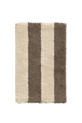 Swatch Washable Rug Cabana Lines Cotton Natural And Soil Brown