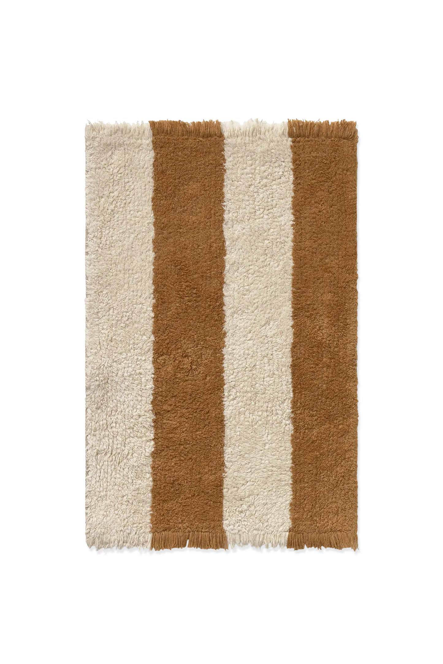 Swatch Washable Rug Cabana Lines Cotton Natural And Toffee