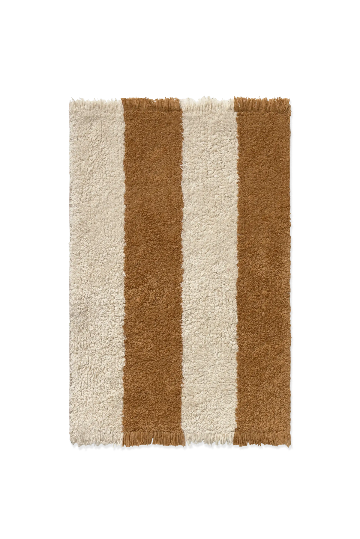 Swatch Washable Rug Cabana Lines Cotton Natural And Toffee