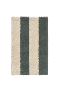 Swatch Washable Rug Cabana Lines Cotton Natural And Terrazzo Green