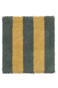 Swatch Washable Rug Cabana Lines Cotton Terrazzo Green And Dark Honey