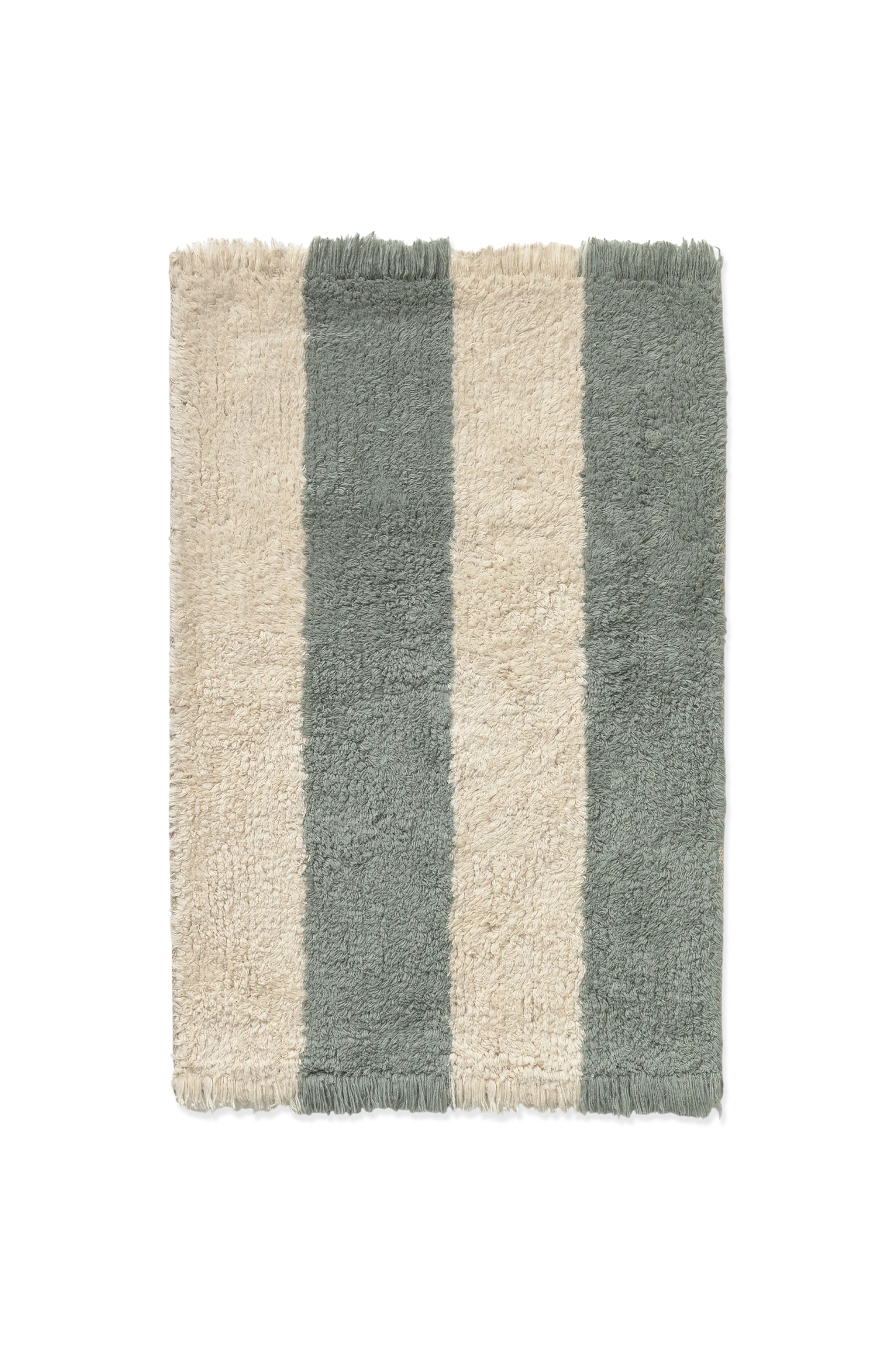 Swatch Washable Rug Cabana Lines Cotton Natural And Vintage Blue