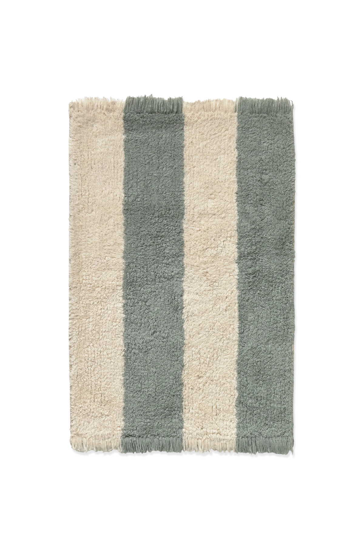 Swatch Washable Rug Cabana Lines Cotton Natural And Vintage Blue