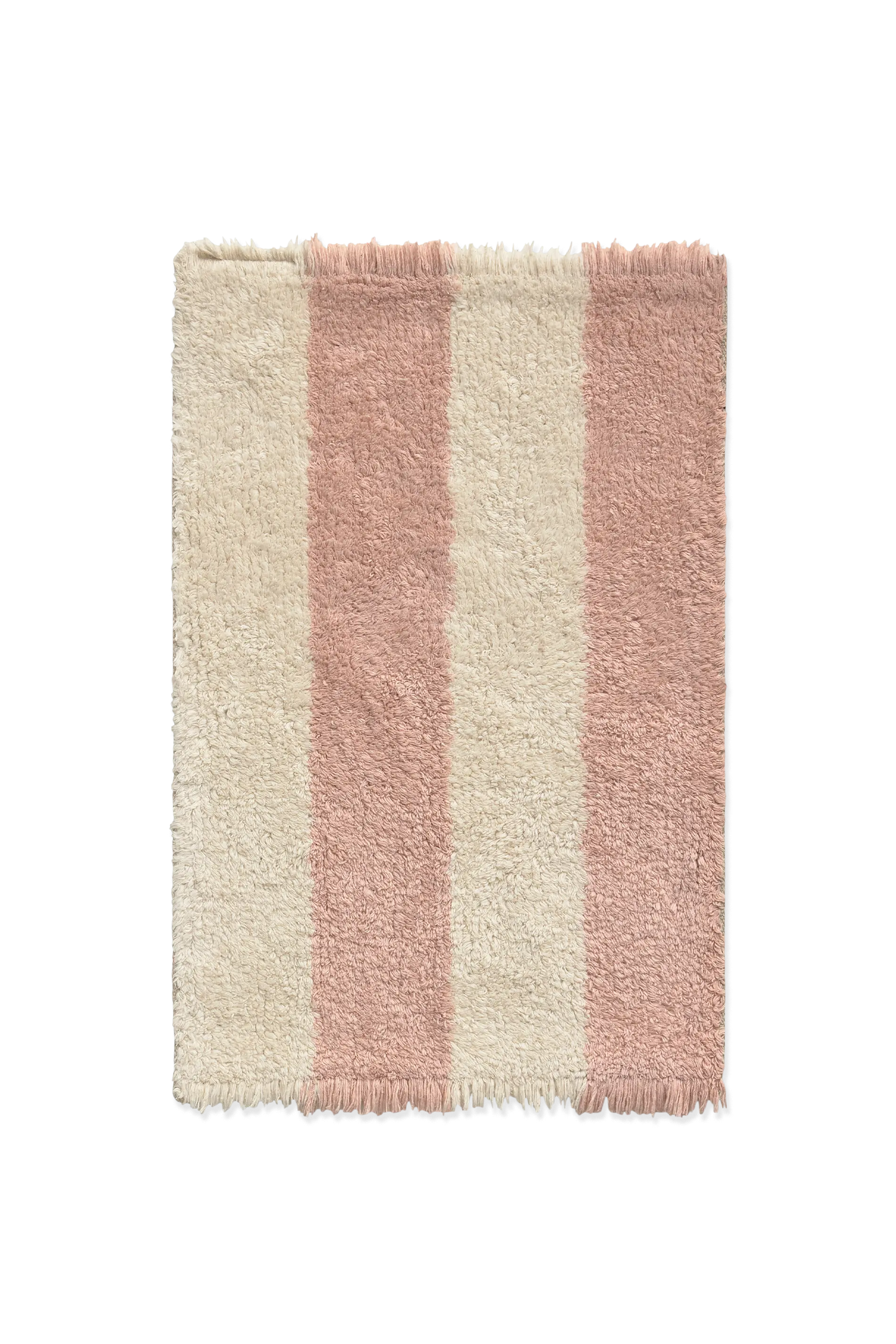 Swatch Washable Rug Cabana Lines Cotton Natural And Vintage Nude
