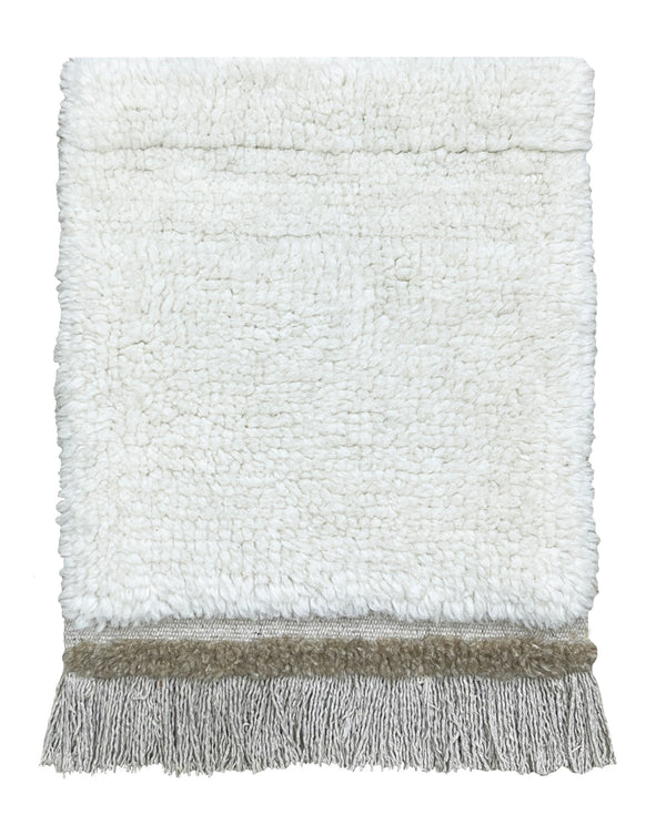 MUESTRA ALFOMBRA LAVABLE DE LANA STEPPE - SHEEP WHITE