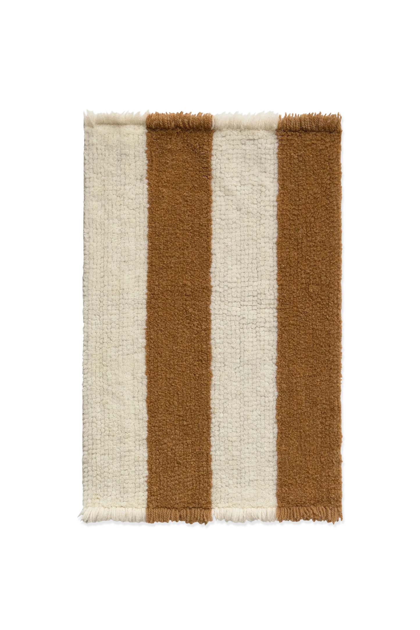 Swatch Washable Rug Cabana Lines Wool Cinamone