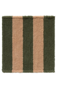 Swatch Washable Rug Cabana Lines Wool Duck Green And Rose