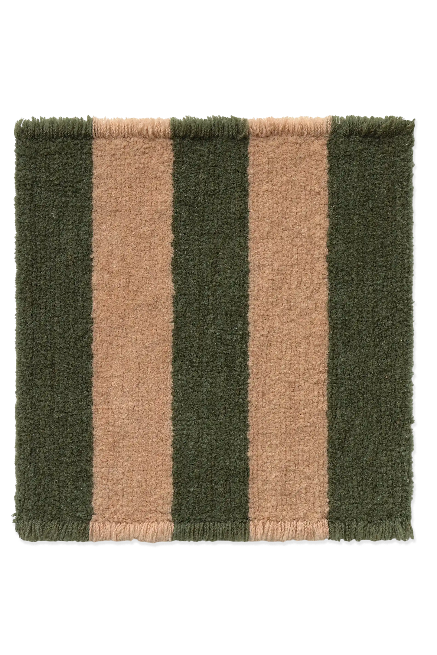 Swatch Washable Rug Cabana Lines Wool Duck Green And Rose