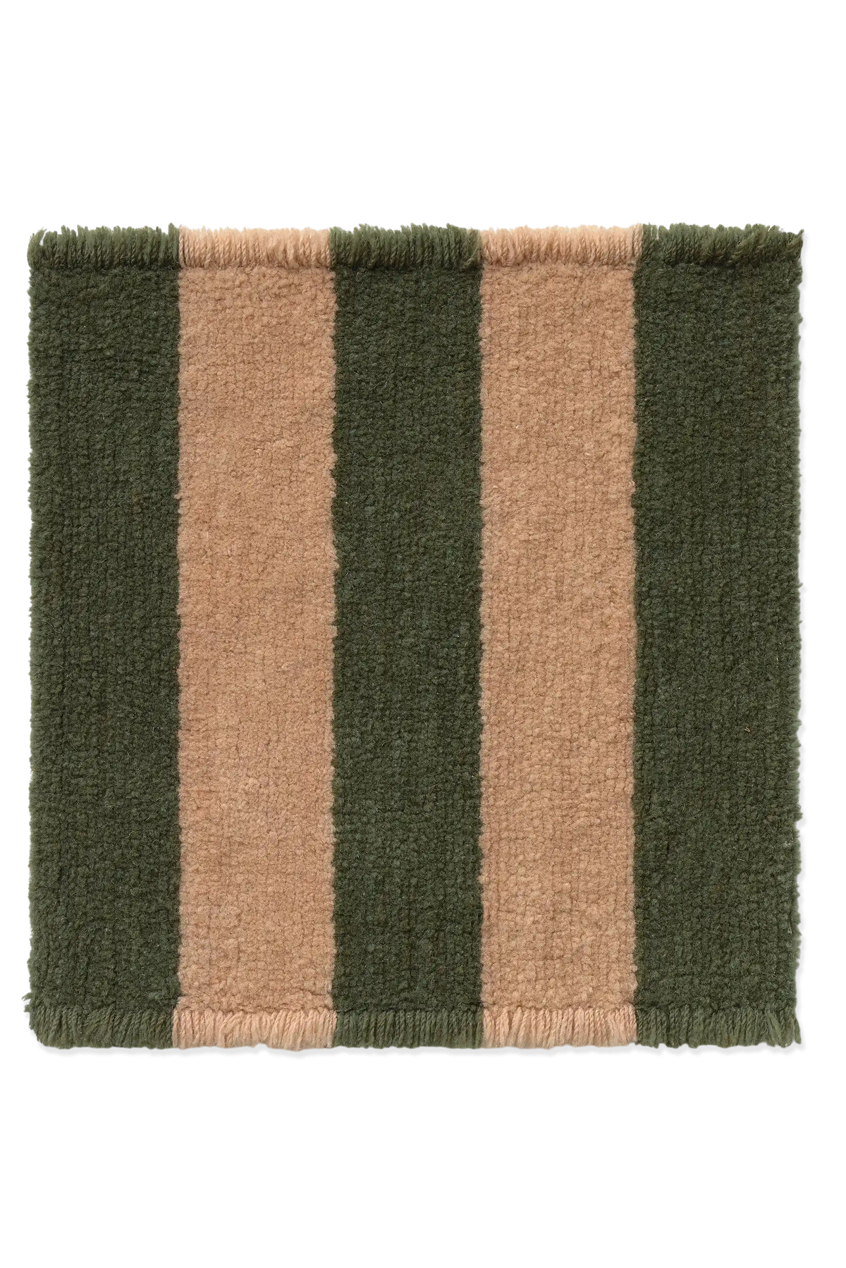 Swatch Washable Rug Cabana Lines Wool Duck Green And Rose