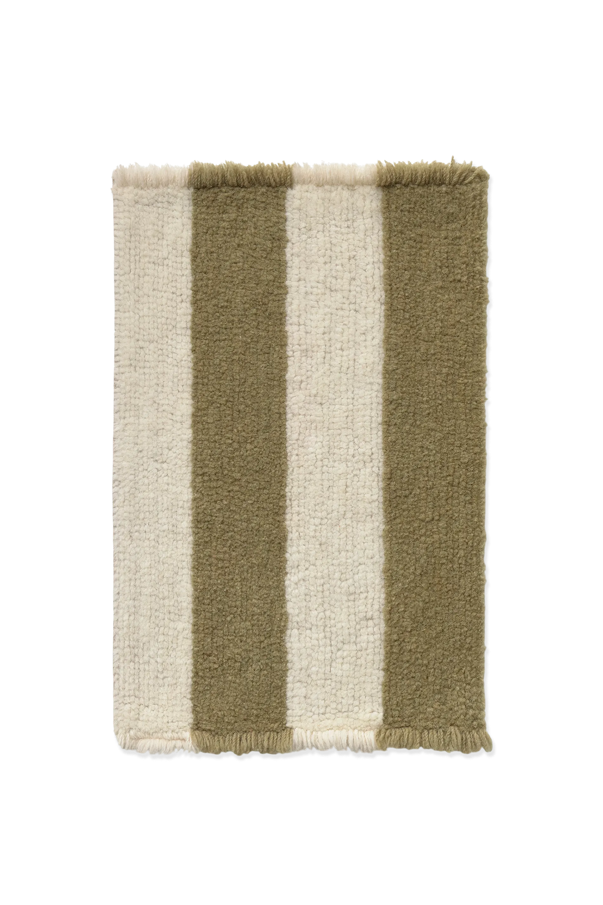 Swatch Washable Rug Cabana Lines Wool Kaki