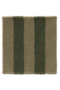 Swatch Washable Rug Cabana Lines Wool Kaki And Duck Green