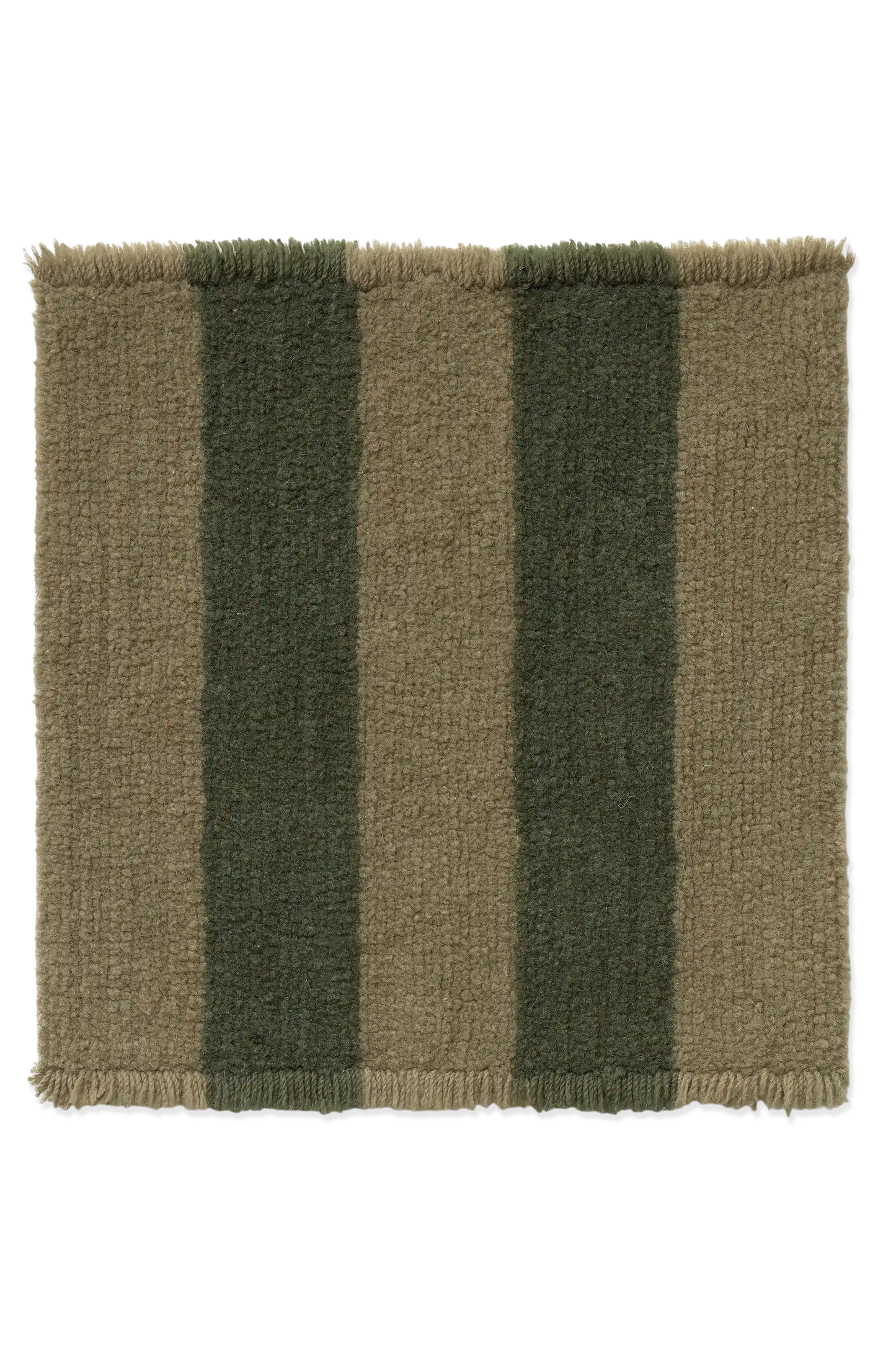 Swatch Washable Rug Cabana Lines Wool Kaki And Duck Green