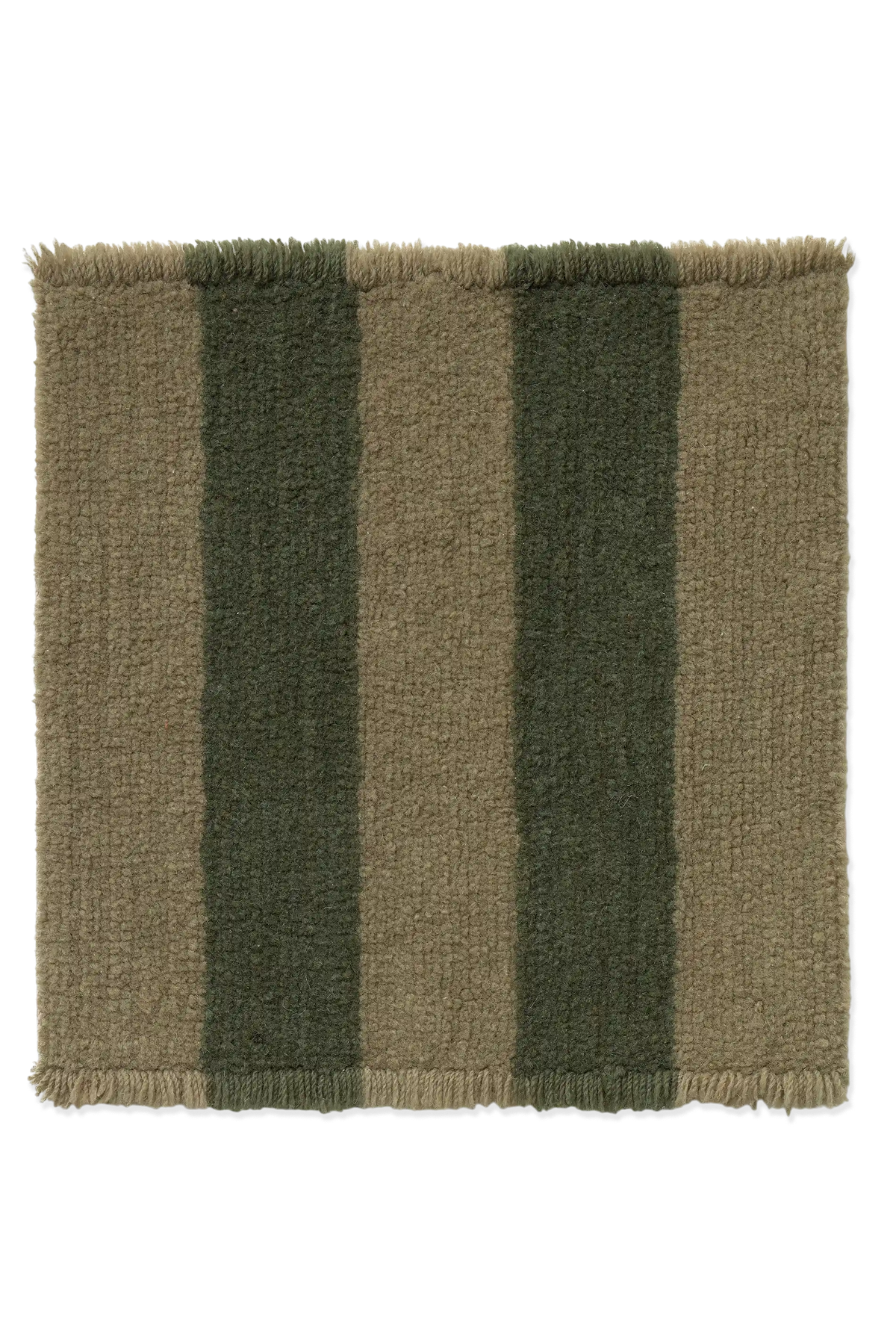 Swatch Washable Rug Cabana Lines Wool Kaki And Duck Green
