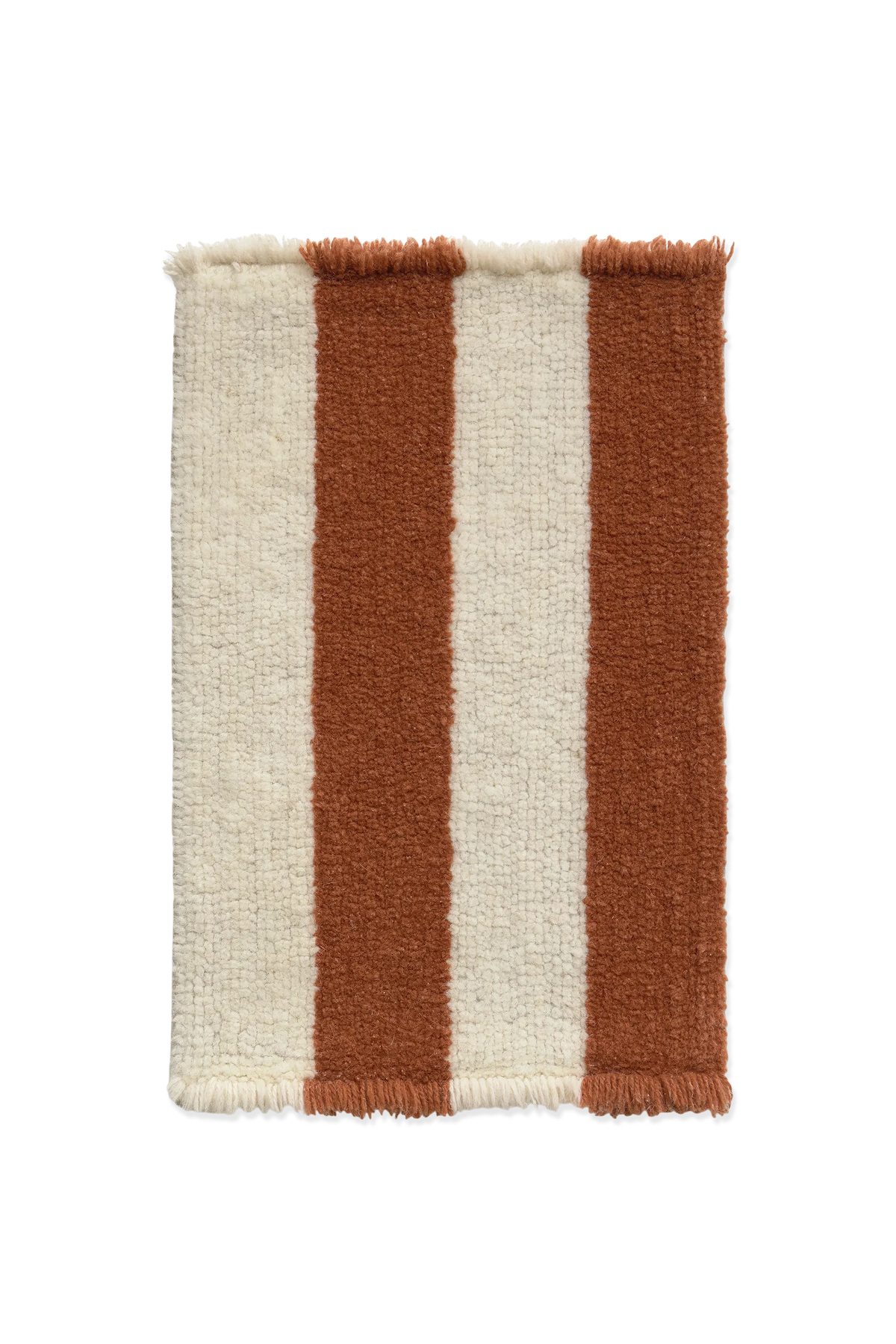 Swatch Washable Rug Cabana Lines Wool Ochre
