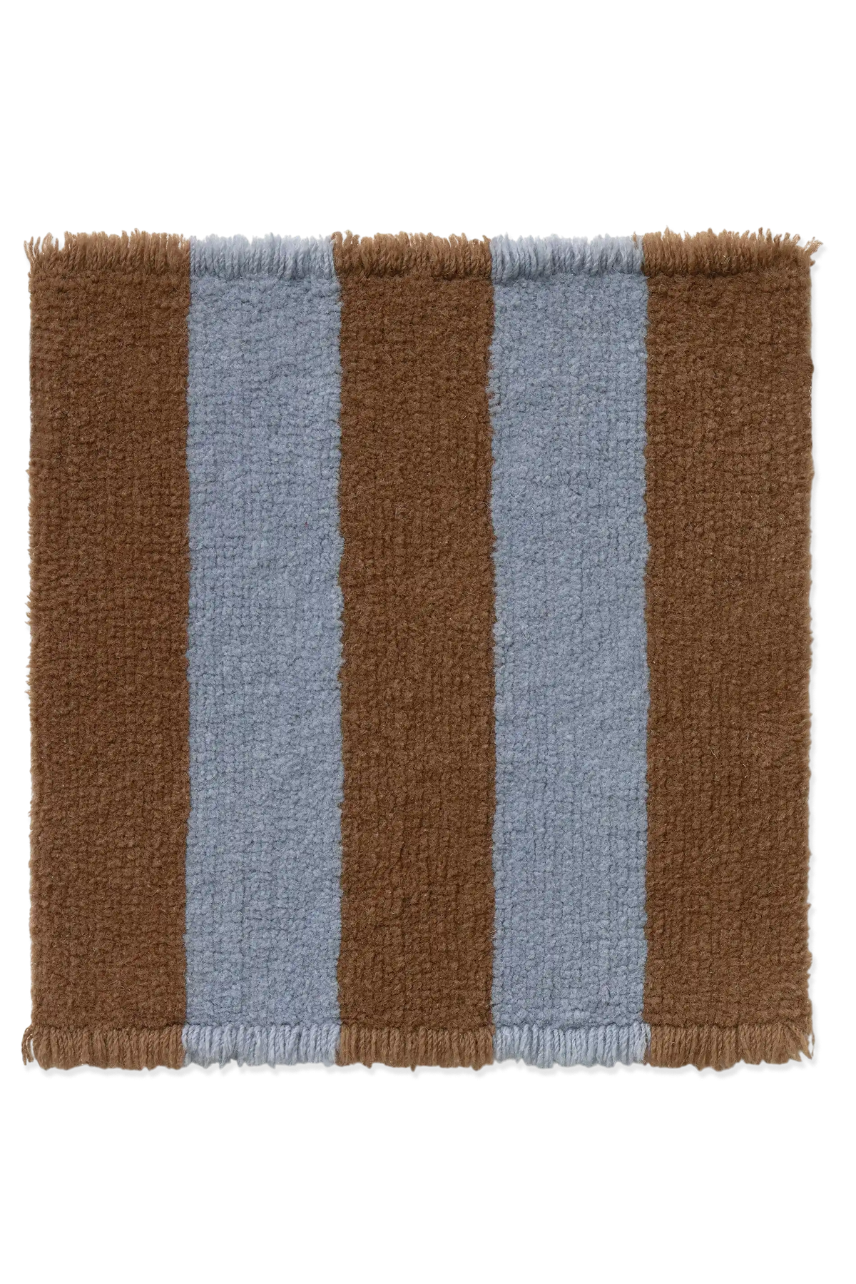 Swatch Washable Rug Cabana Lines Wool Walnut And Anil