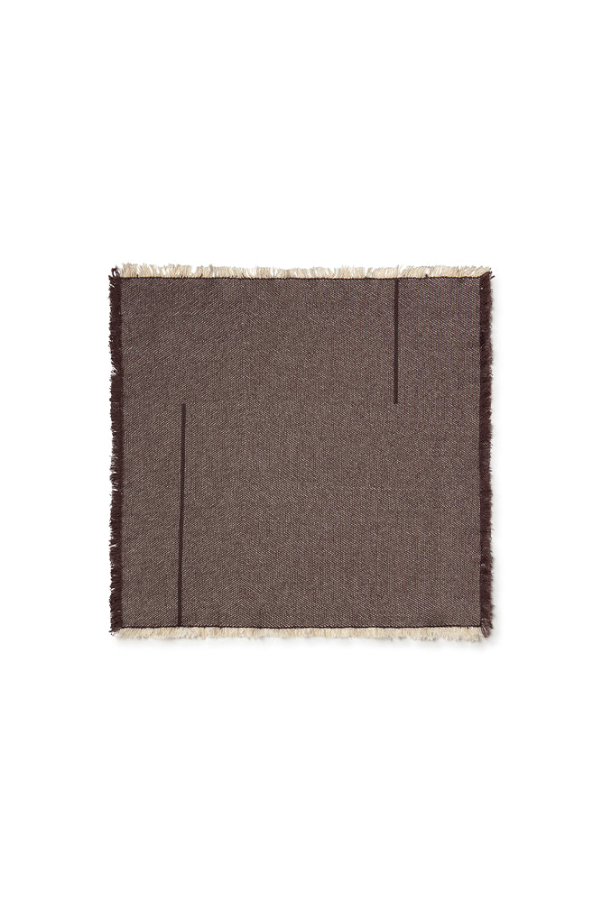 SET OF 4 NAPKINS VERTICAL COFFEBEAN