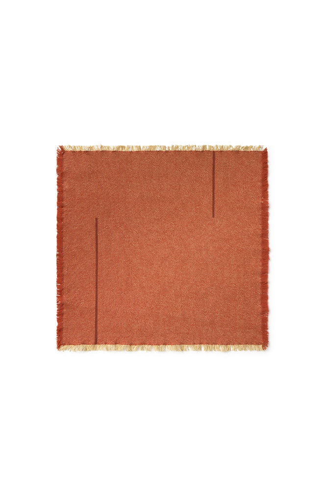 SET AUS 4 SERVIETTEN VERTICAL TERRACOTA