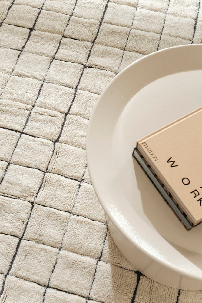 WOOL RUG MOSAIC NATURAL