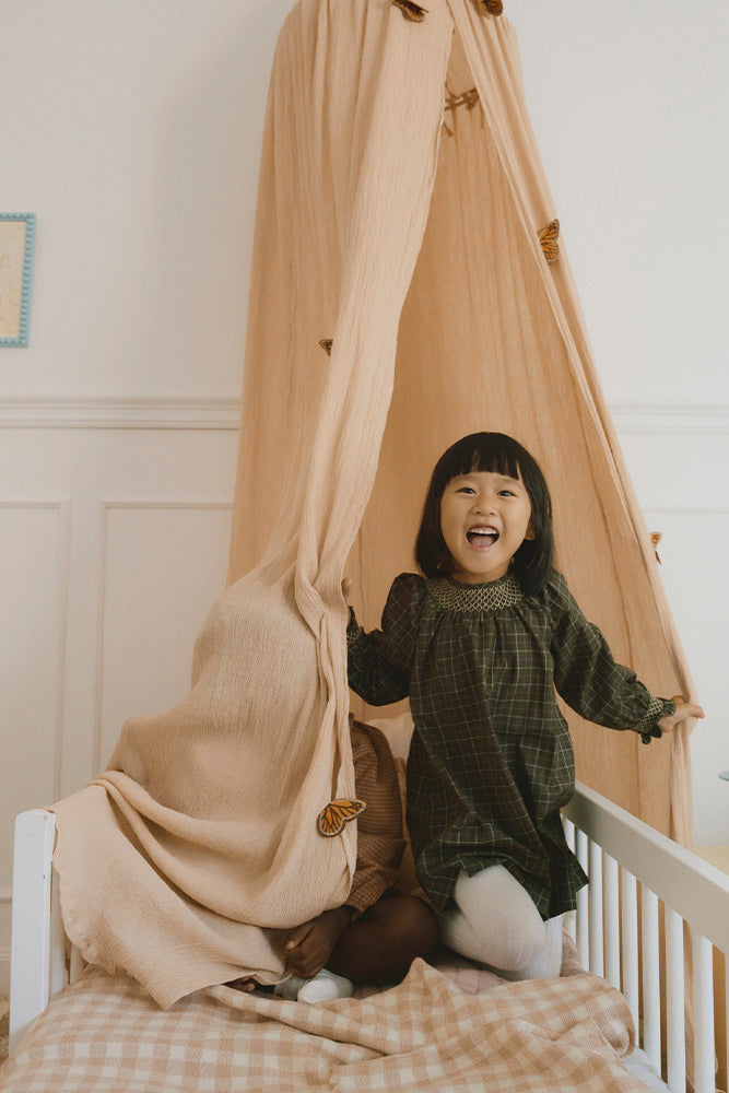 BALDAQUIN CRÊPE SWAN ROSE