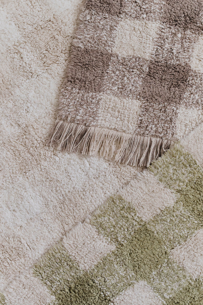 WASCHBARER TEPPICH VICHY IVORY