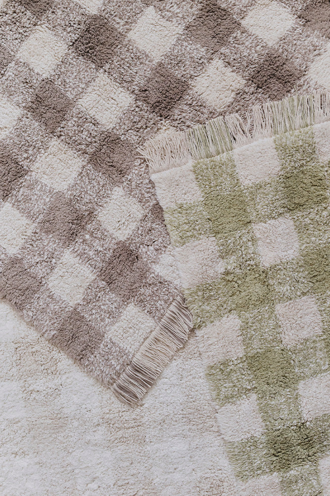 TAPIS LAVABLE VICHY MATCHA