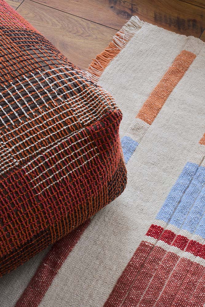 POUF CITY REVERSIBILE MAPLE RED