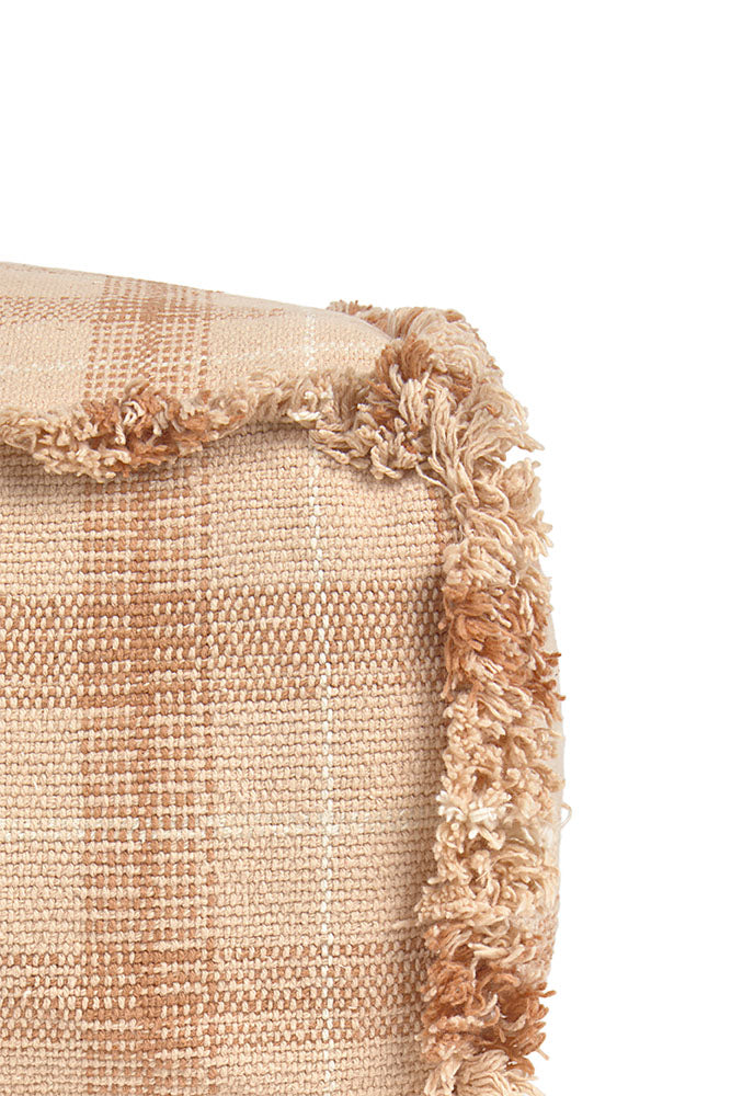 HANDLOOM POUF ROSE