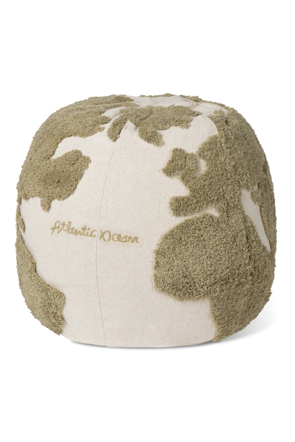 POUF RUGCYCLED WORLD MAP