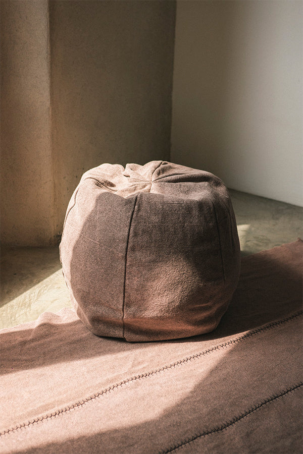 POUF STONEWASHED SOIL BROWN