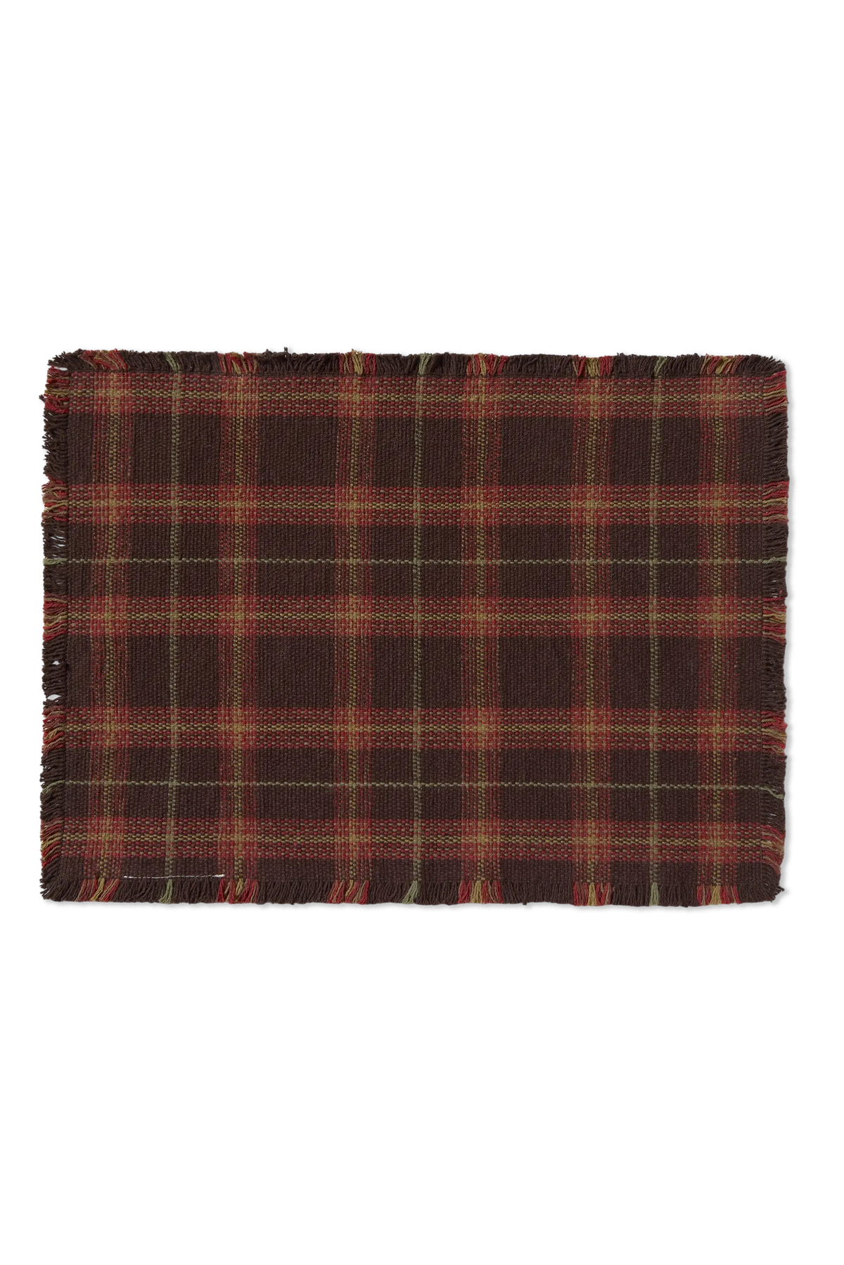 SET DE 2 SETS DE TABLE TARTAN COFFEE BEAN