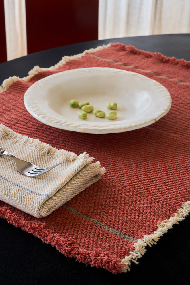 SET AUS 2 TISCHSET VERTICAL NEW TERRACOTA