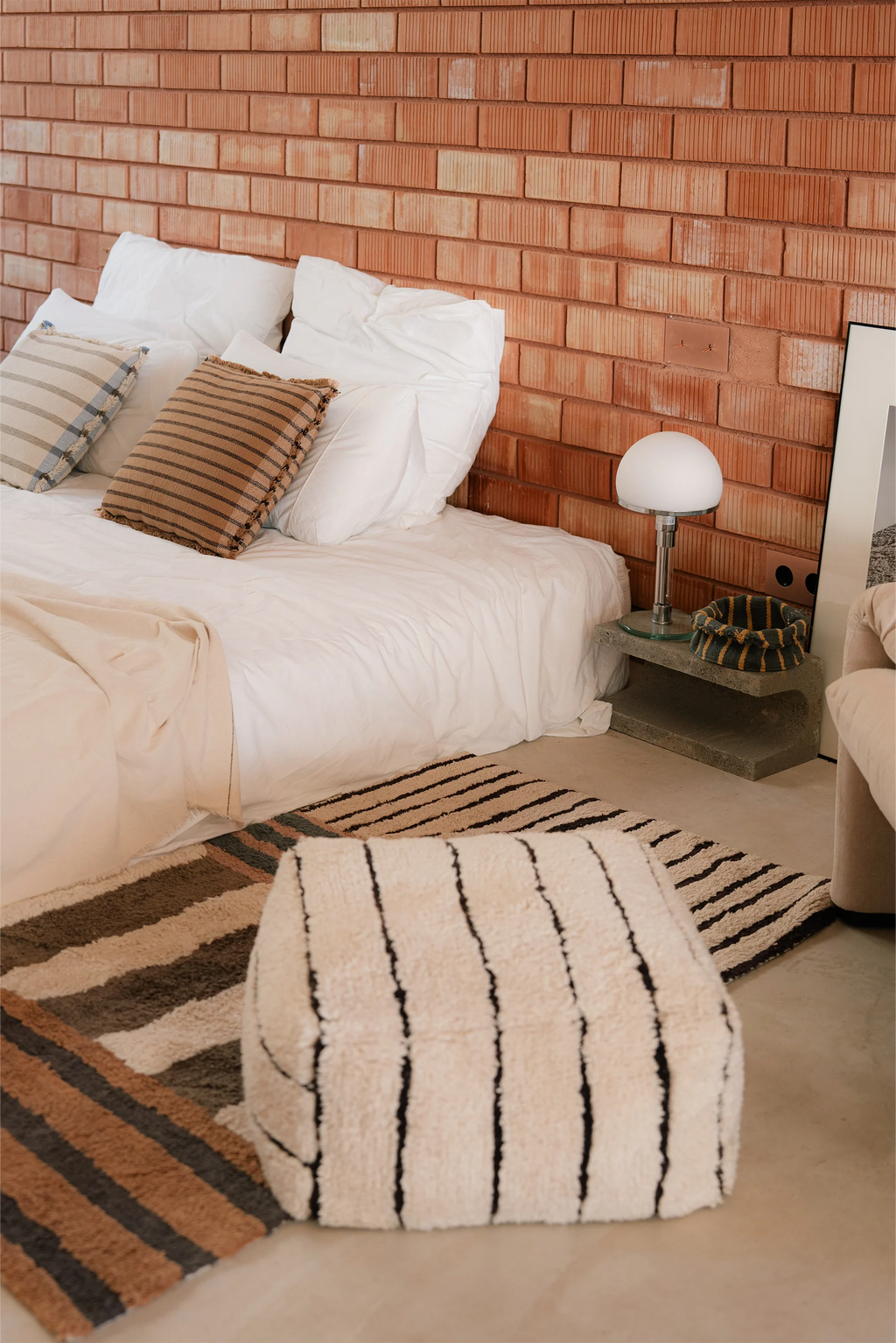 POUF LINES NATURAL