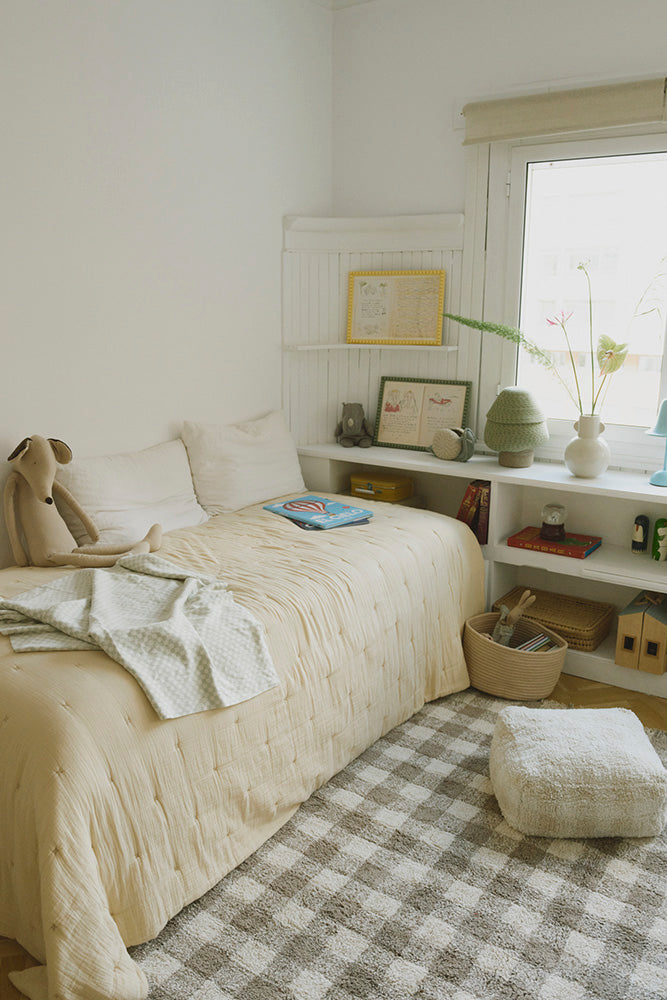 POUF VICHY IVORY